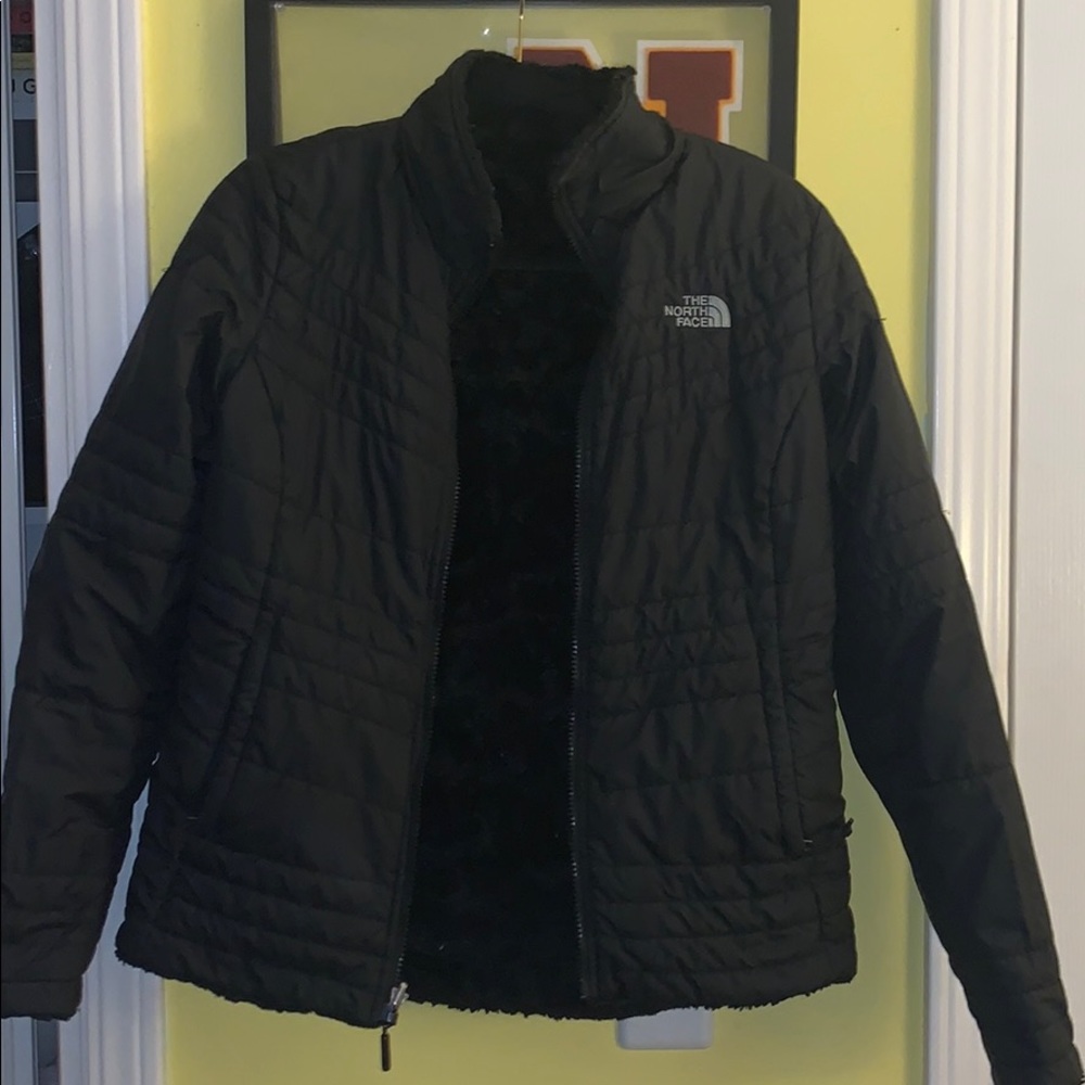 North face black reversible jacket